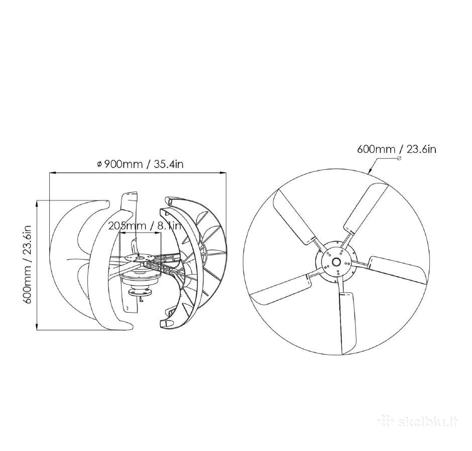 Vėjo jėgainės generatorius, elektrinės komplektas - nuotraukos Nr. 5