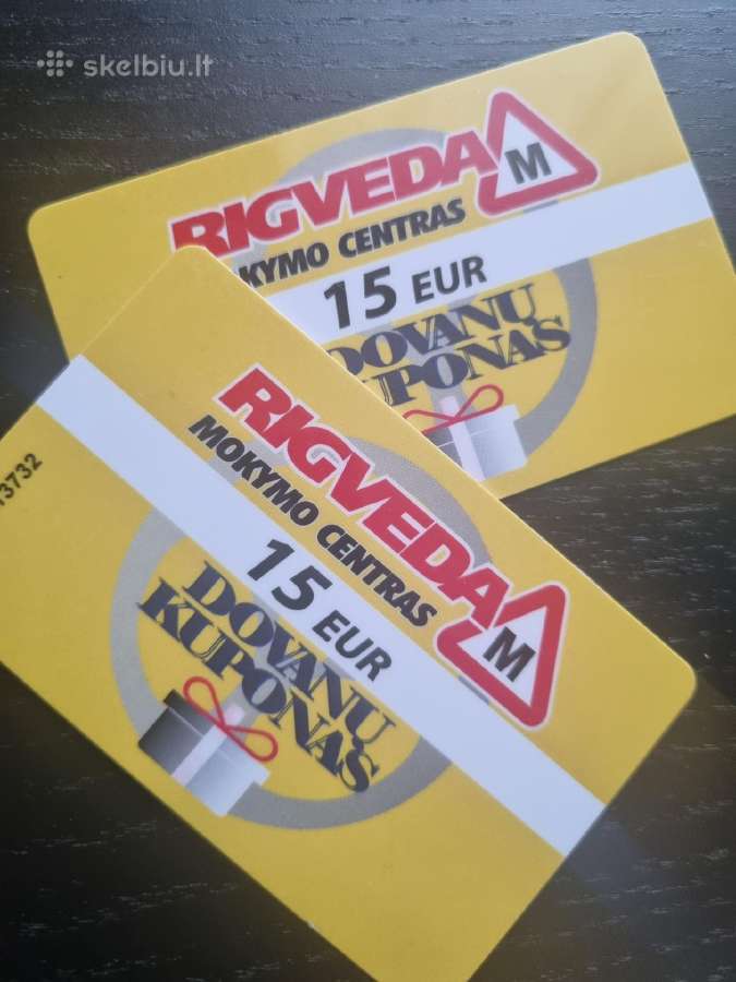 Du 15eur Rigveda dovanu kuponai
