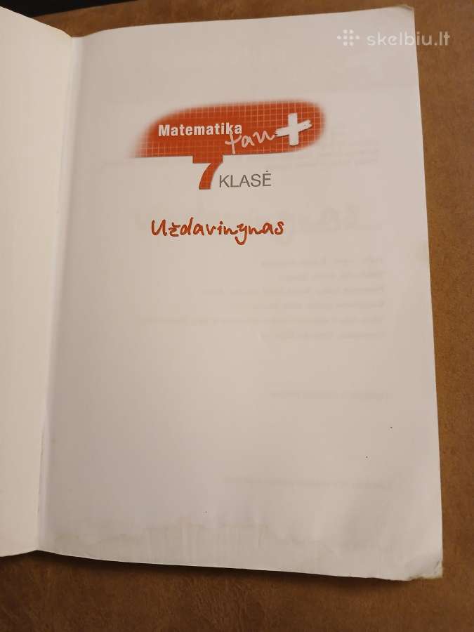 Matematika tau +. 7 klasė uždavinynas - nuotraukos Nr. 2