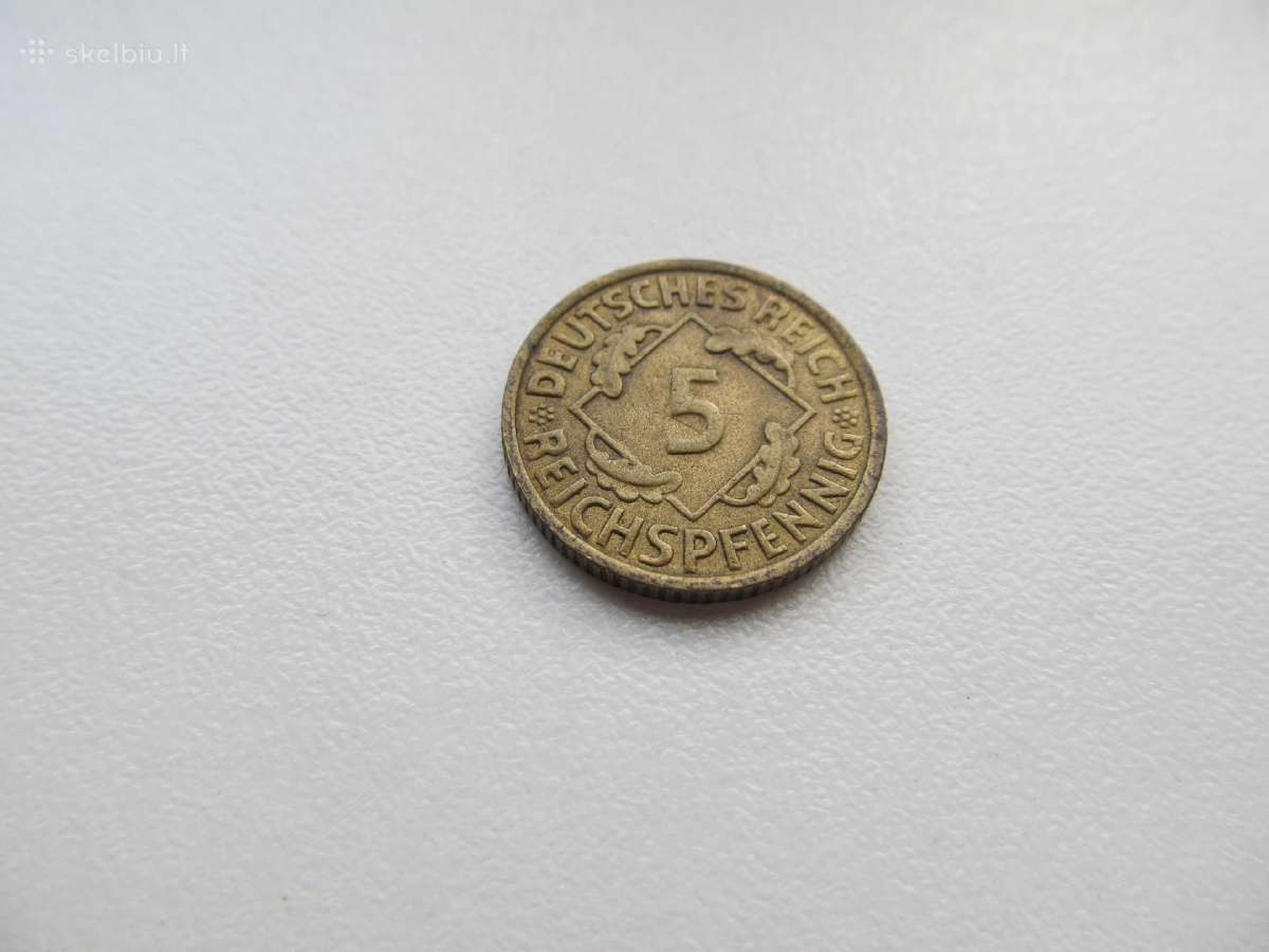 5 reichspfennig , Vokietija , 1935, 1936 A - nuotraukos Nr. 3