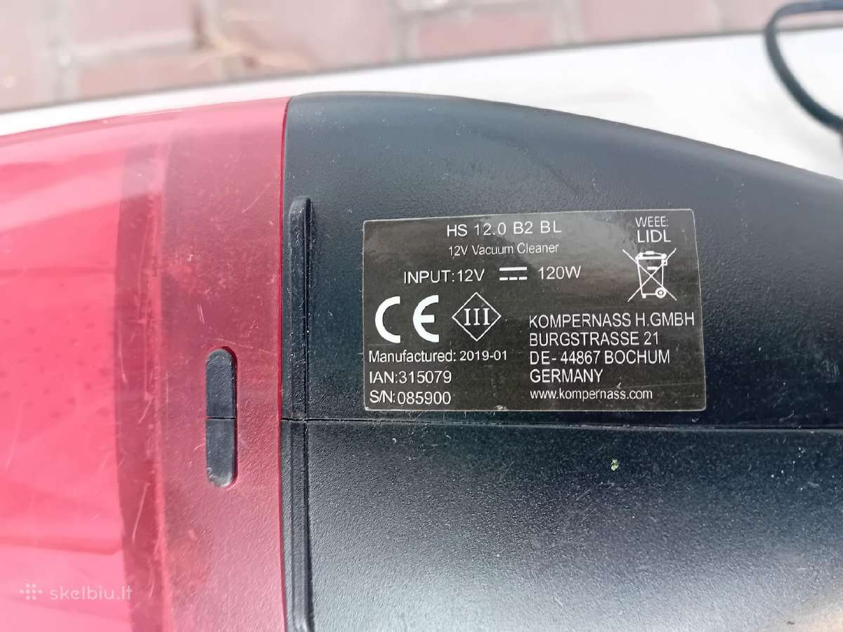 Rankinis (automobilinis) dulkių siurblys nuo 12v - nuotraukos Nr. 6