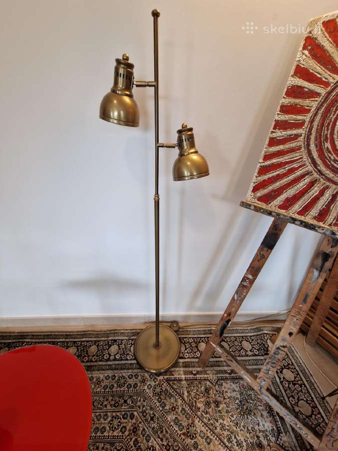 Vintažinis Mid Century žalvarinis toršeras - nuotraukos Nr. 22