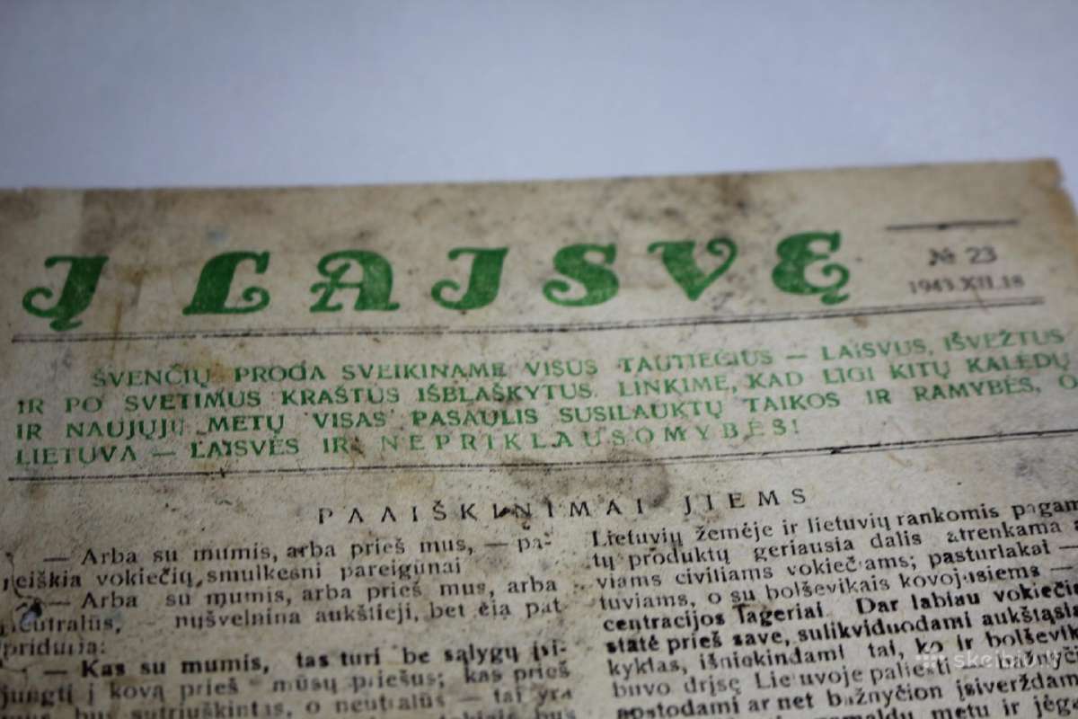 Pogrindini rezistencinis leidinys Į Laisvę 1943 - nuotraukos Nr. 3