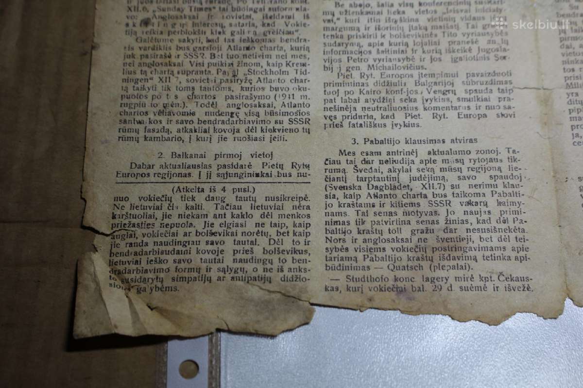 Pogrindini rezistencinis leidinys Į Laisvę 1943 - nuotraukos Nr. 8