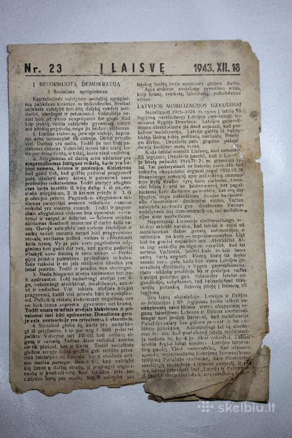 Pogrindini rezistencinis leidinys Į Laisvę 1943 - nuotraukos Nr. 10