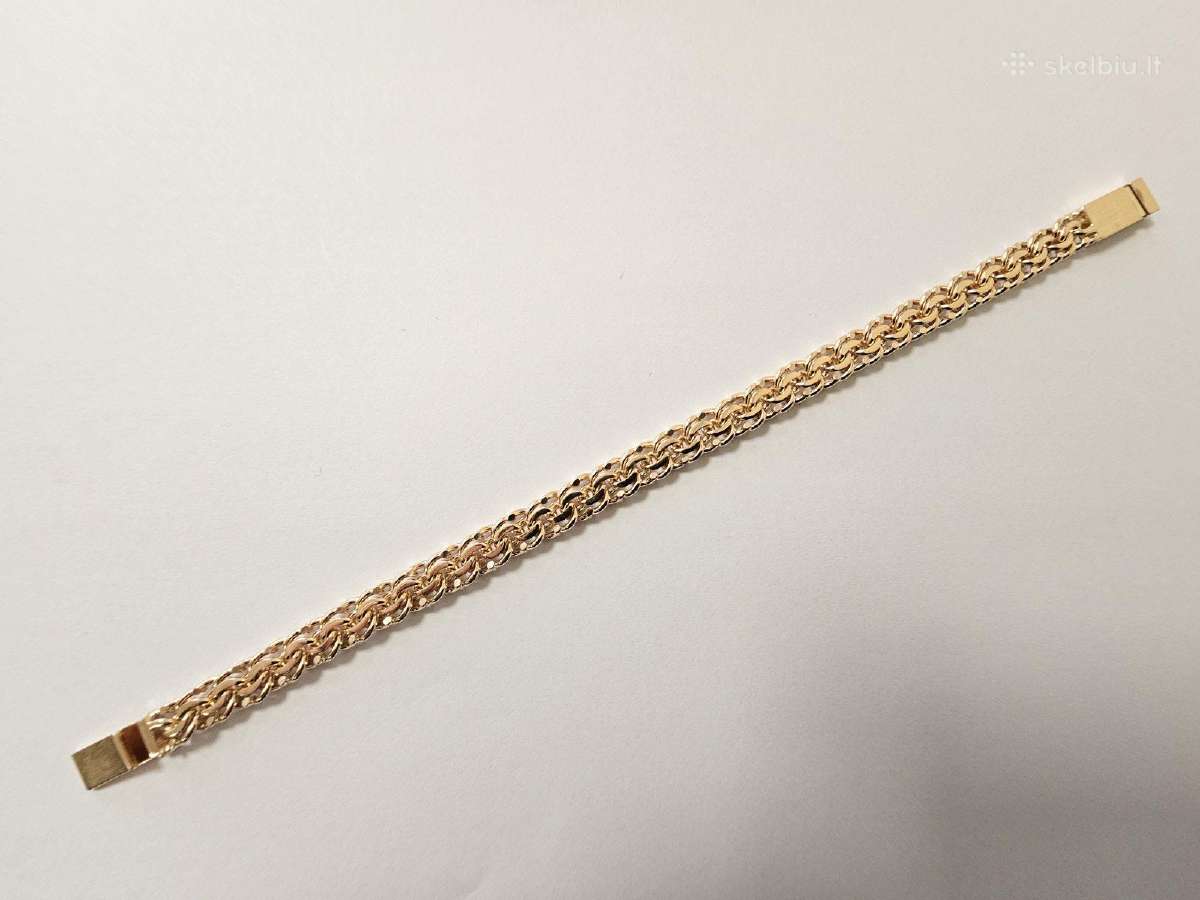 Nauja Auksinė Apyrankė Bismark 585/17,68gr/18,5cm - nuotraukos Nr. 2