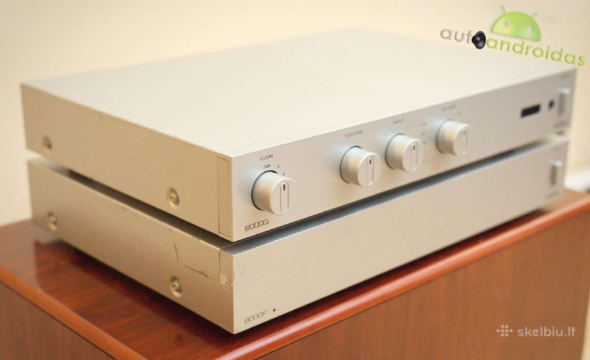 Audiolab 8000q + 8000p Stiprintuvų Komplektas