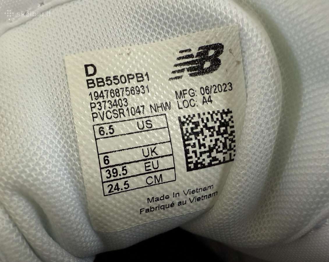 Laisvalaikio bateliai New Balance 550 - nuotraukos Nr. 7