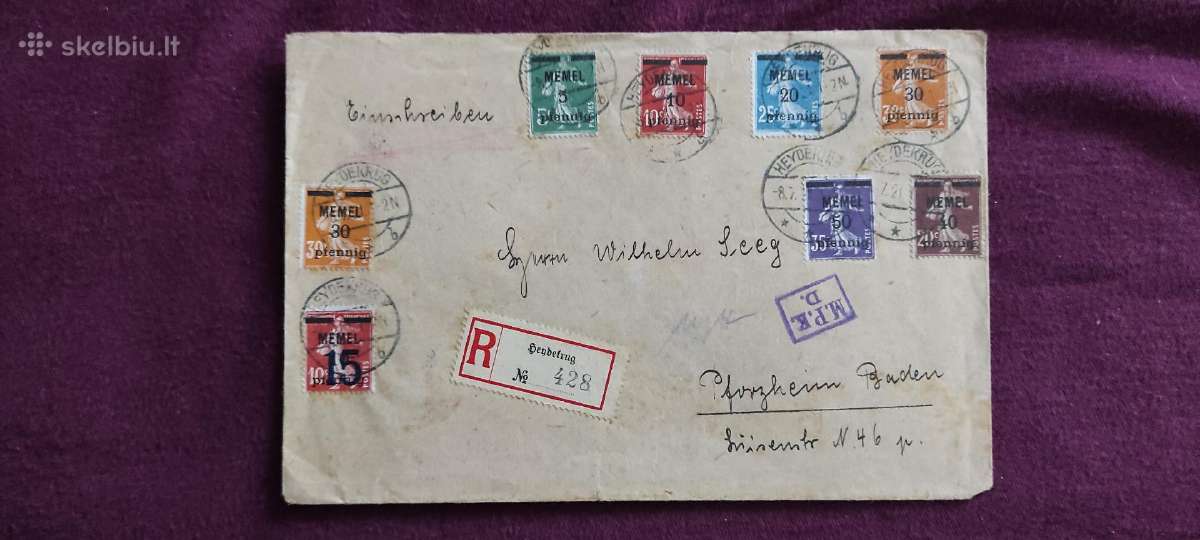 Lietuva Memel Klaipeda Kaunas seni Vokai 30 vnt - nuotraukos Nr. 9