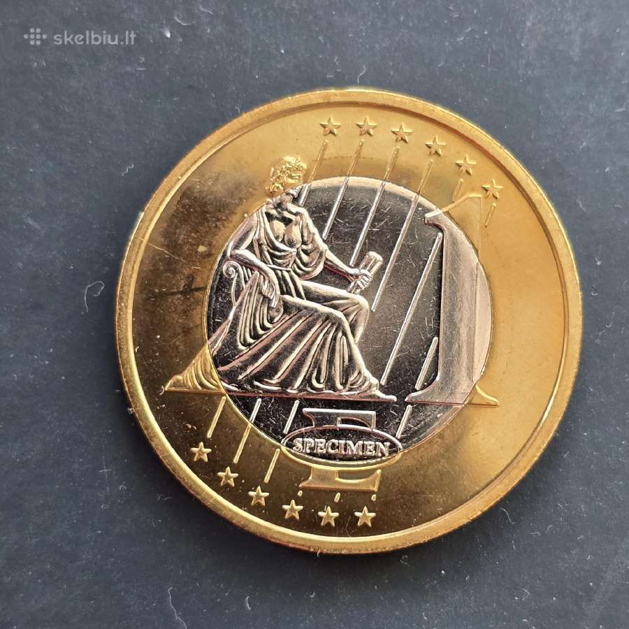 Belgija 1997 1 Euro Specimen bandomoji moneta - nuotraukos Nr. 2