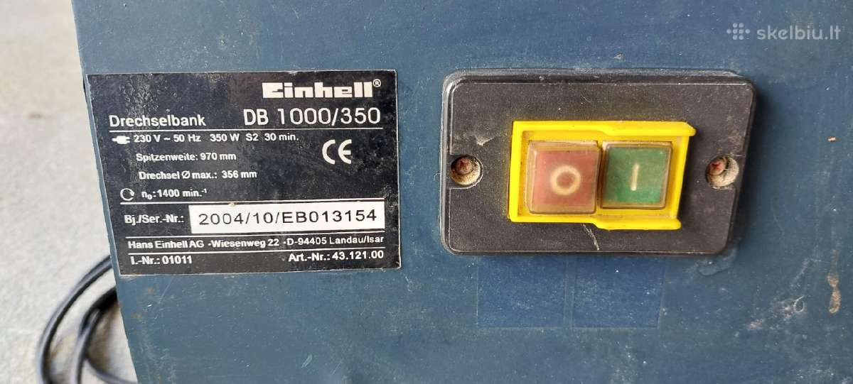 Parduodu medienos drožimo stakles Einhell Bd1000 - nuotraukos Nr. 2