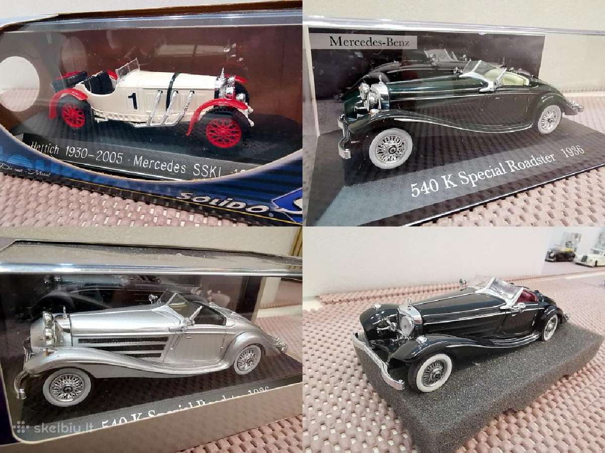 1:43 Mercedes Benz (istoriniai-sportiniai) Modelia