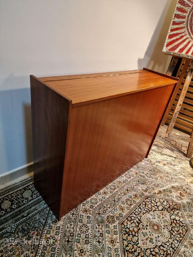 Vintažinė Mid Century tikmedžio patalų dėžė - nuotraukos Nr. 2