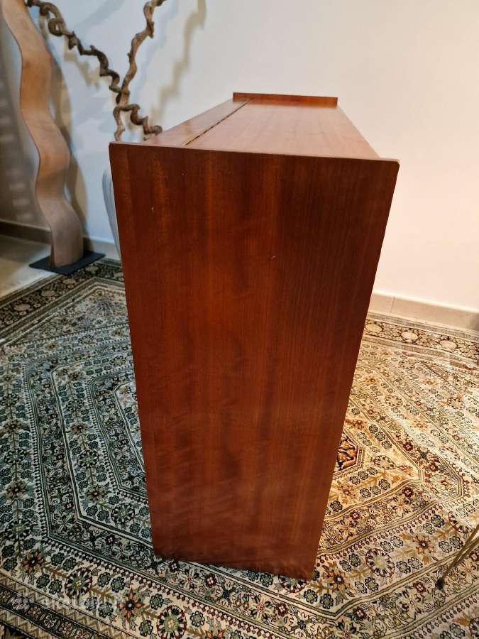 Vintažinė Mid Century tikmedžio patalų dėžė - nuotraukos Nr. 20