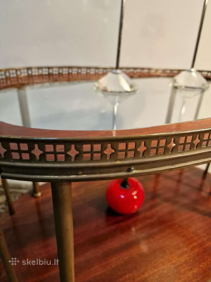 Antikvarinis Art Deco žalvario staliukas/servantas - nuotraukos Nr. 4