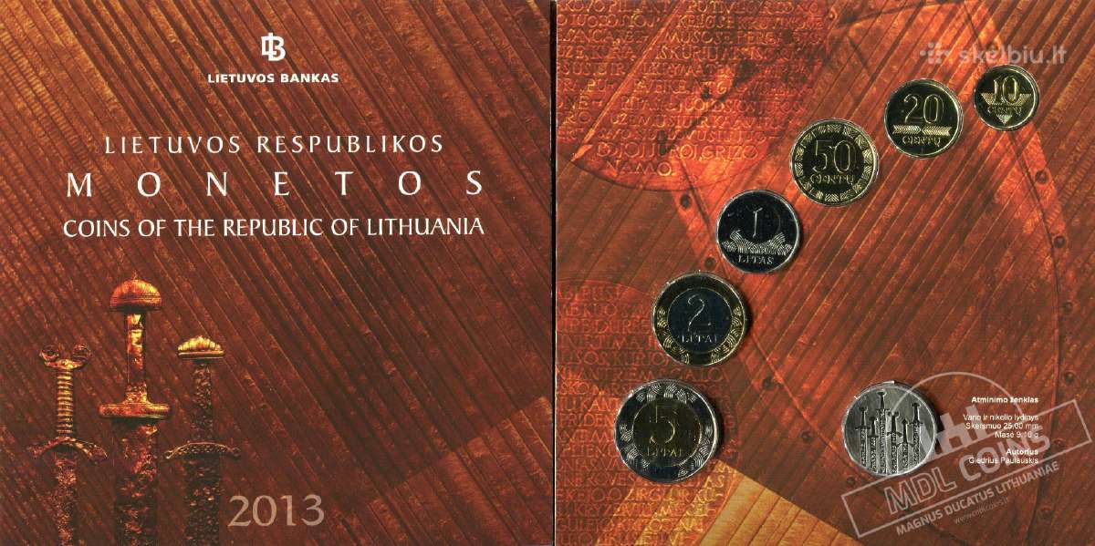 2013 metų Lietuvos banko monetų rinkinys (Bu) - nuotraukos Nr. 3