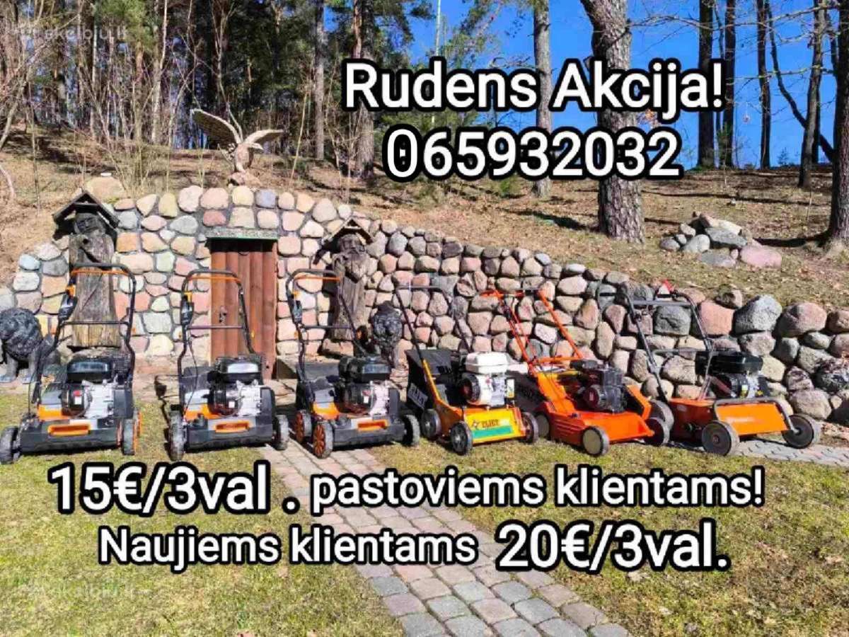 Aeratoriu skarifikatoriaus nuoma, šakų smulkintuva - nuotraukos Nr. 18