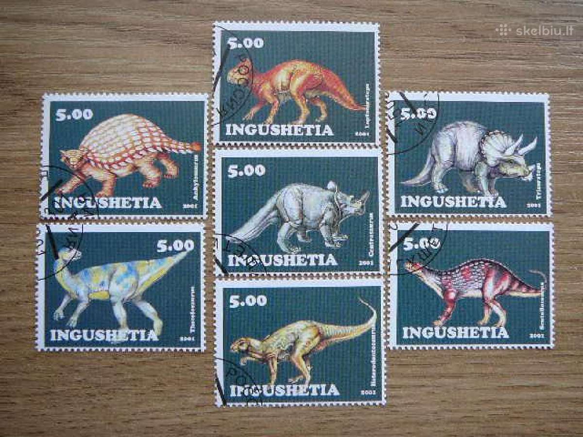 Dinozaurai Ingusija (R) 2001 antsp. ing01