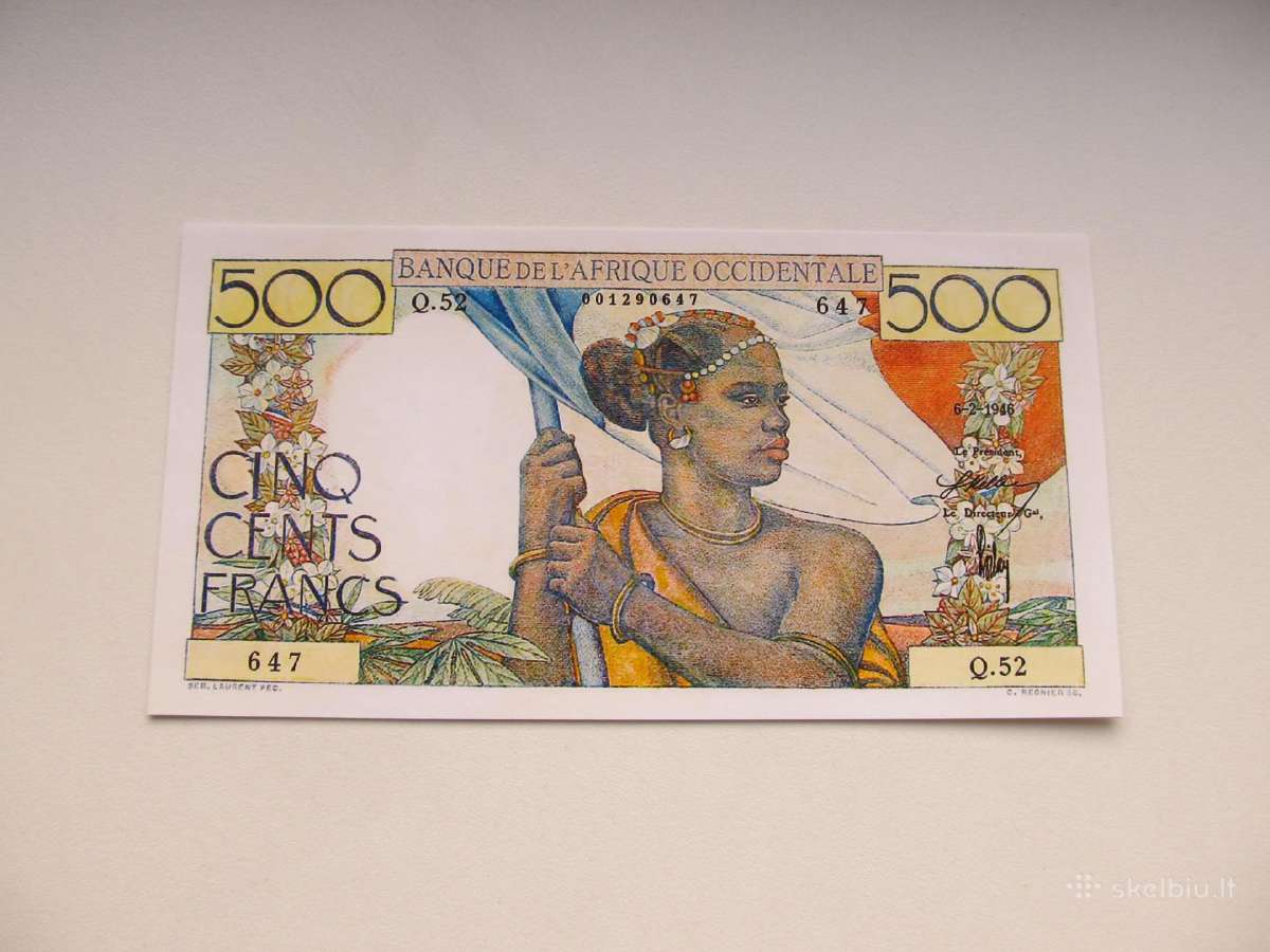 500 franku , Prancūzijos Vakarų Afrika , 1946