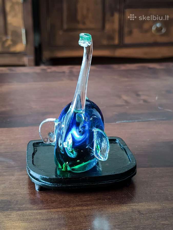 Murano meninė stiklo dramblio skulptūra - nuotraukos Nr. 7