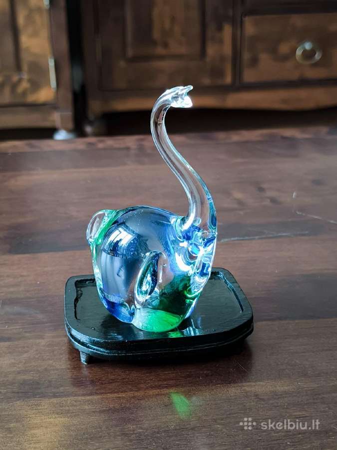 Murano meninė stiklo dramblio skulptūra - nuotraukos Nr. 9