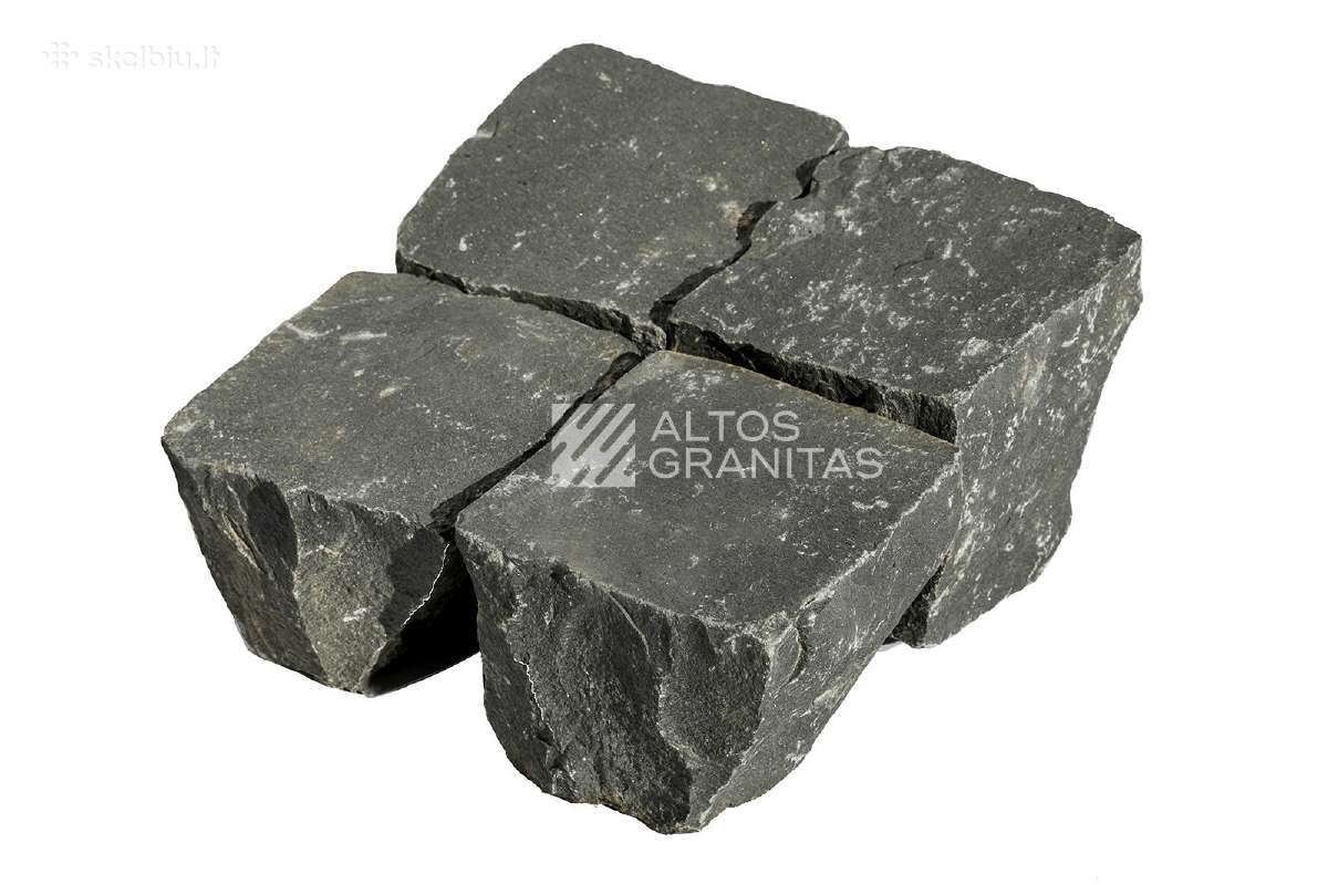 Granitinės trinkelės Basalto (juodos) 10x10x10 cm