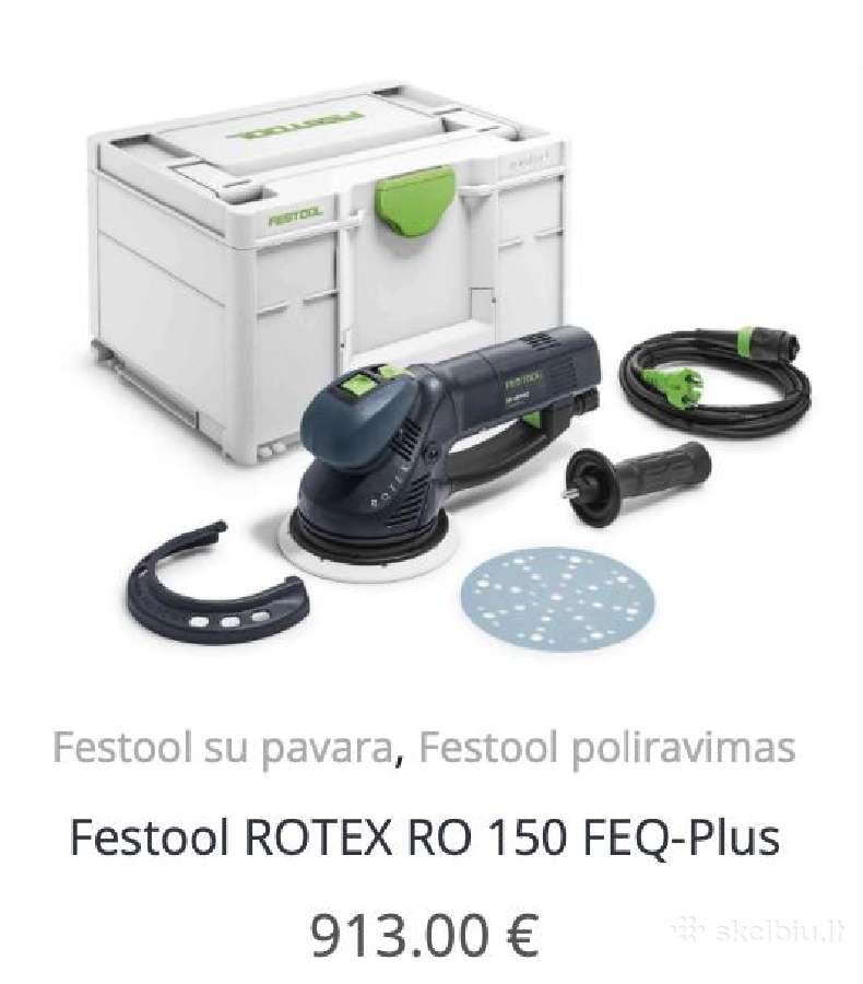 Festool Rotex Ro150feq 220volt šlifuoklis - nuotraukos Nr. 11