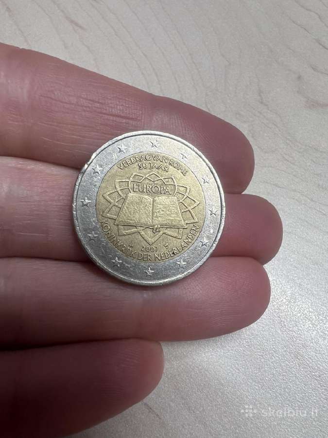 2 eur Nyderlandų proginė moneta 2007 m.
