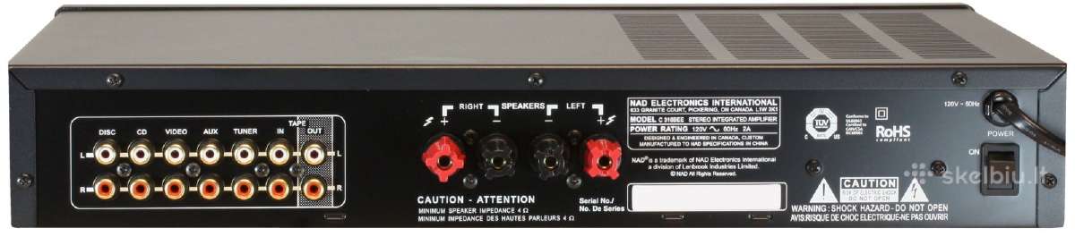 Nad C368 2x80w stereo stiprintuvas su Dac - nuotraukos Nr. 6