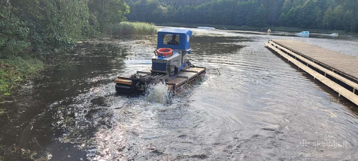 Pakrančių tvarkymas,nendrių pjovimas,šaknų rovimas