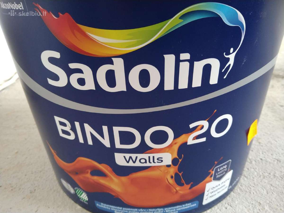 Sadolin Bindo 20wals pusiau matiniai sienų dažai