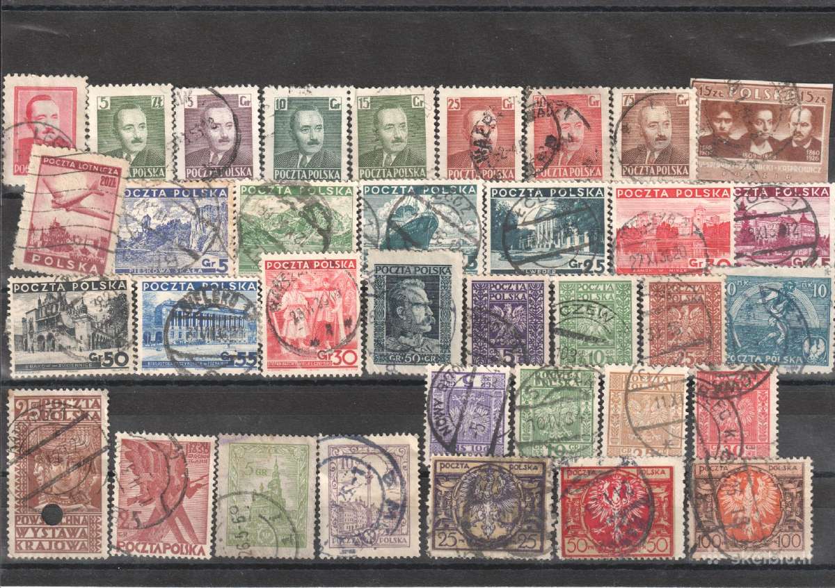 Lenkijos pašto ženklai (66 vnt-1.5 eur) - nuotraukos Nr. 2