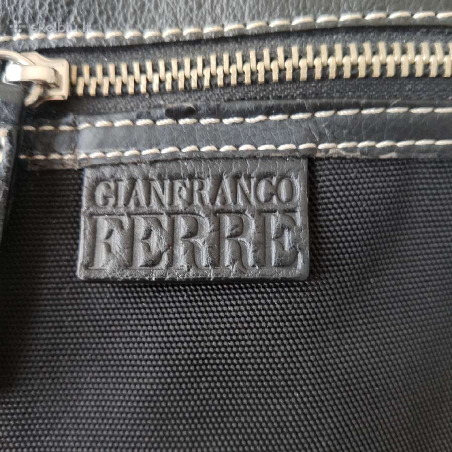 "Gianfranco Ferre" rankinė juoda su ilga rankena i - nuotraukos Nr. 3