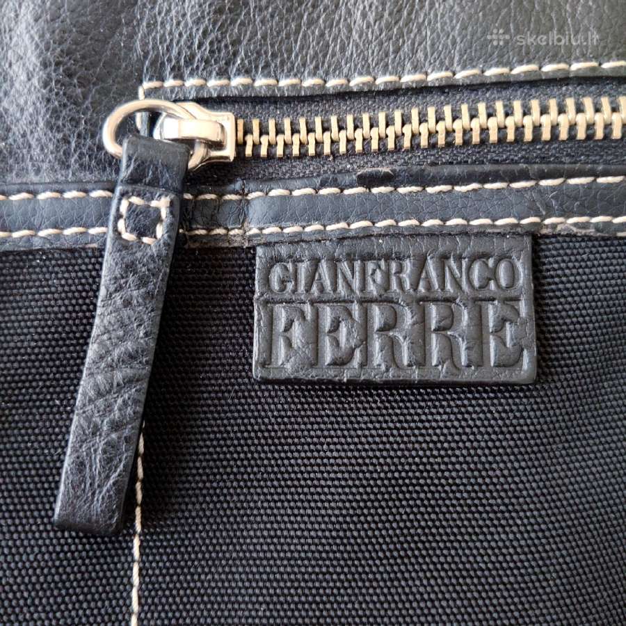 "Gianfranco Ferre" rankinė juoda su ilga rankena i - nuotraukos Nr. 4