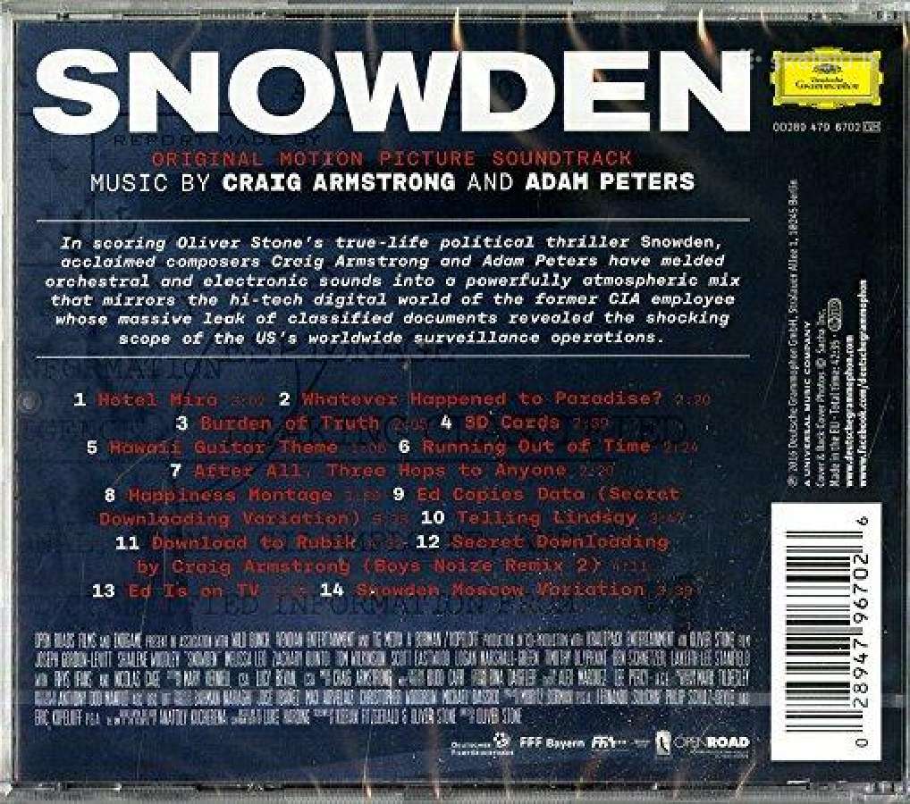 Craig Armstrong And Adam Peters – Snowden (Ost) - nuotraukos Nr. 4