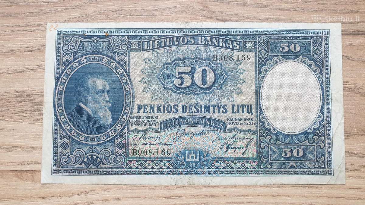 1928 metų 50 litų smetoniškas