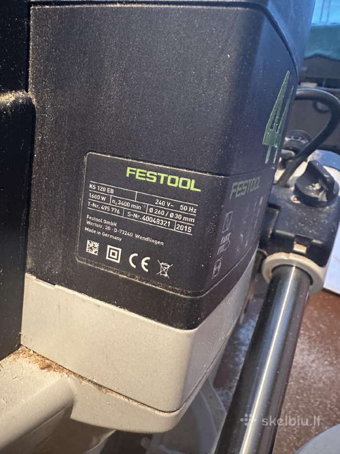 Festool Kapex Ks120eb 220v Skersinio pjovimo Stakl - nuotraukos Nr. 5