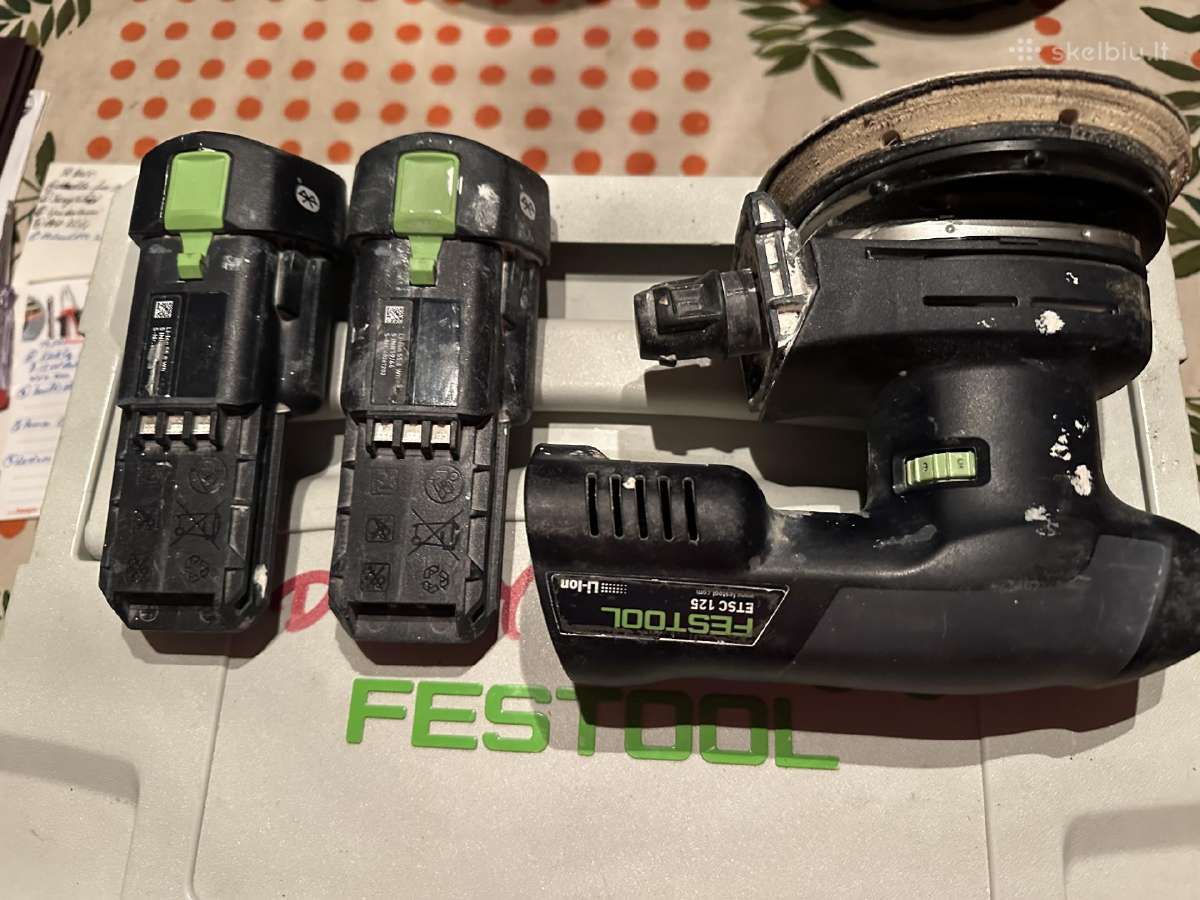 Festool Etsc125 Li-ion šlifuoklis 18volt - nuotraukos Nr. 2