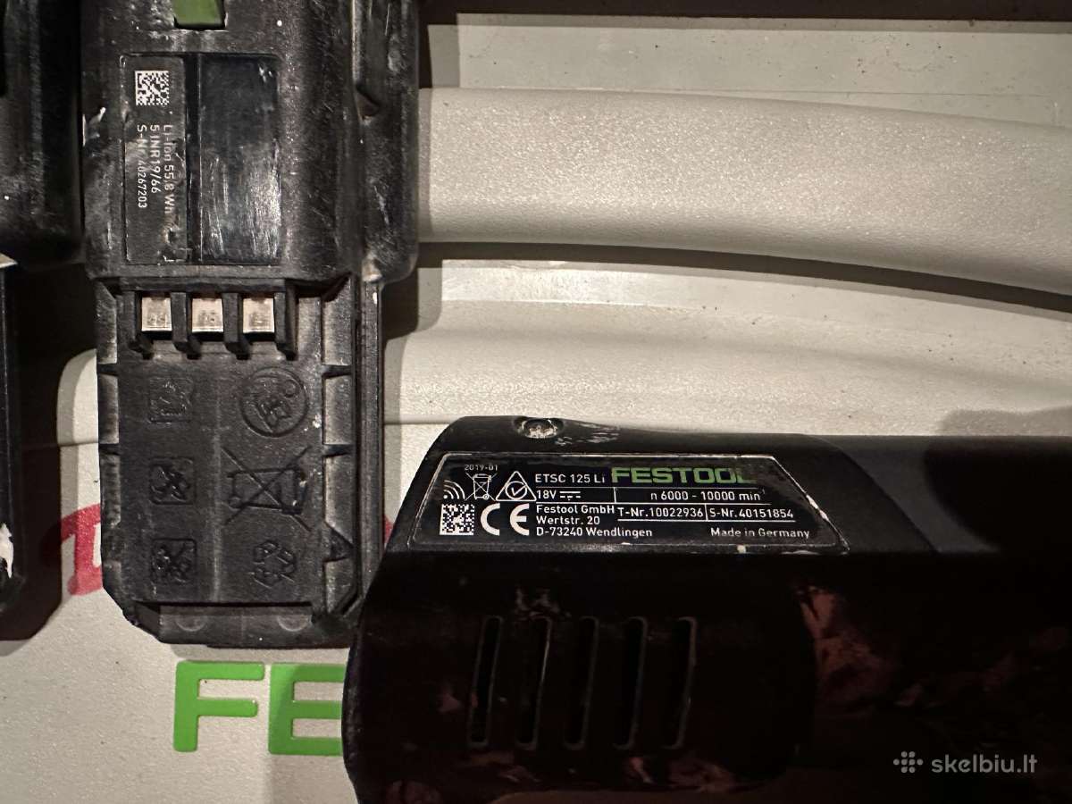 Festool Etsc125 Li-ion šlifuoklis 18volt - nuotraukos Nr. 4