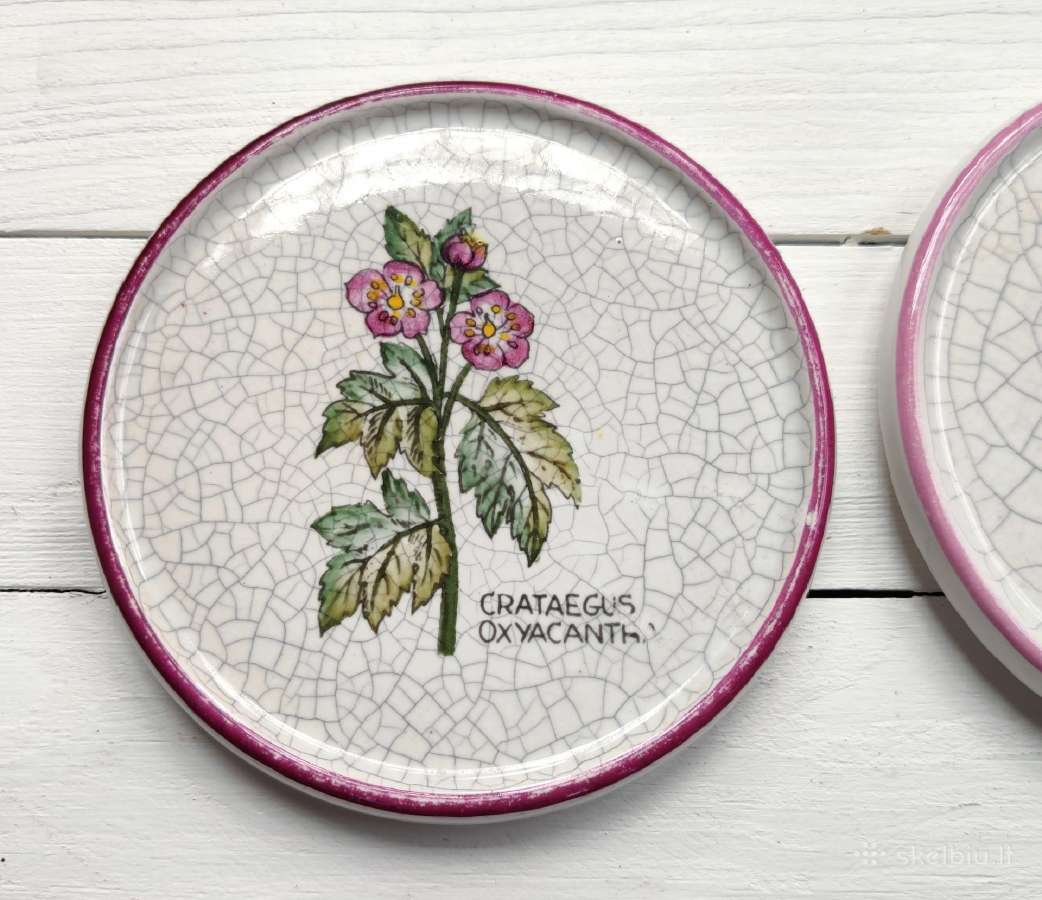 Puodelių padėkliukas su botaniniais motyvais, 2 - nuotraukos Nr. 3