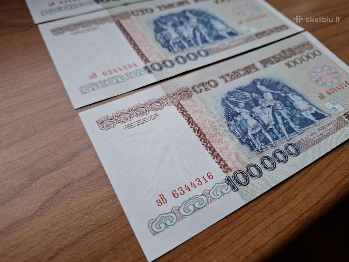 100000 Baltarusijos banknotai 2000 Unc - nuotraukos Nr. 3