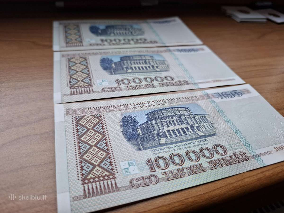 100000 Baltarusijos banknotai 2000 Unc - nuotraukos Nr. 5