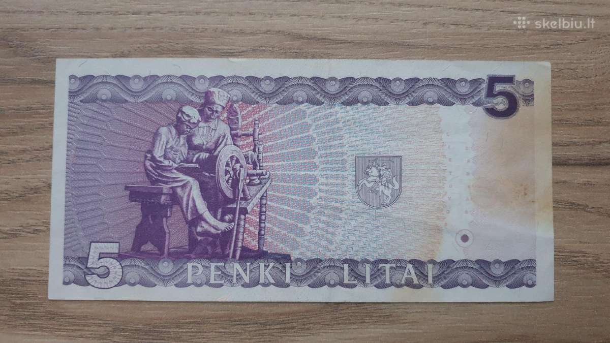 1993 metų 5 litai Gaa serija - nuotraukos Nr. 2