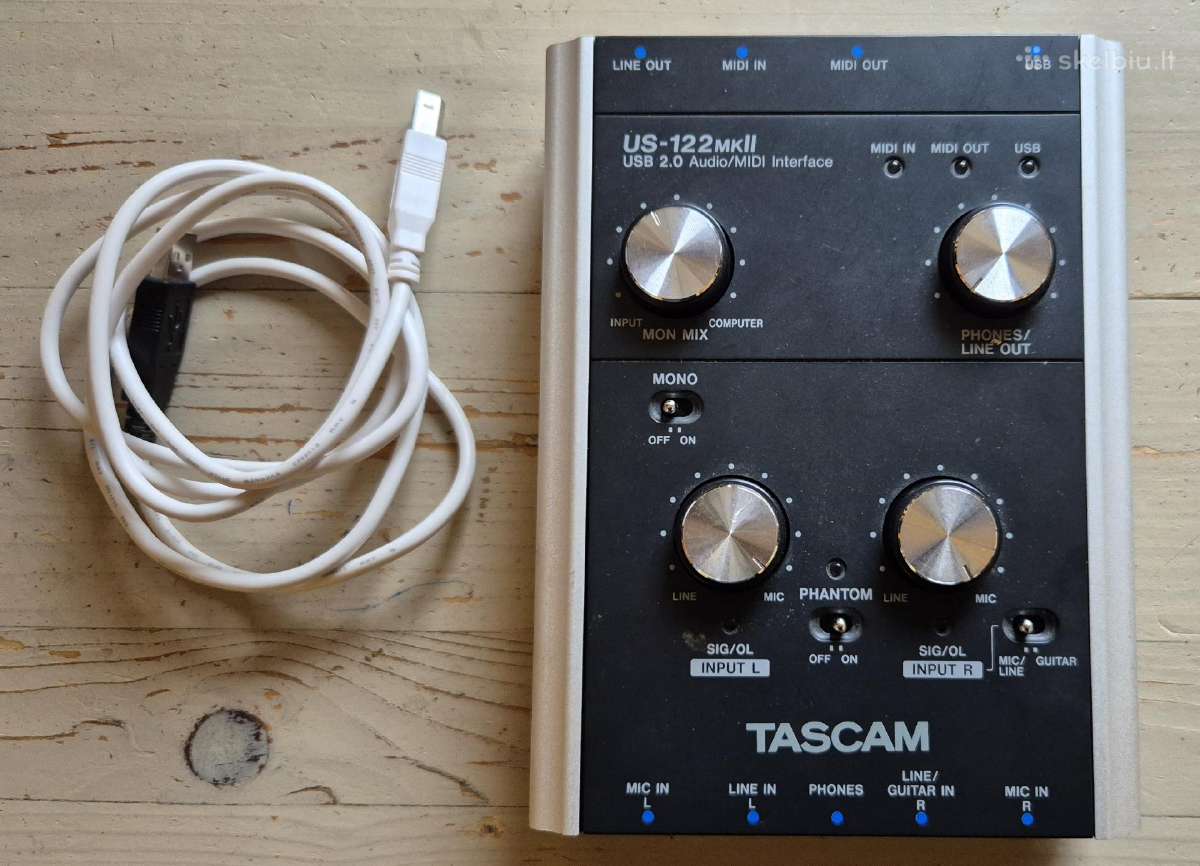 Tascam Us-122 mk2 garso korta