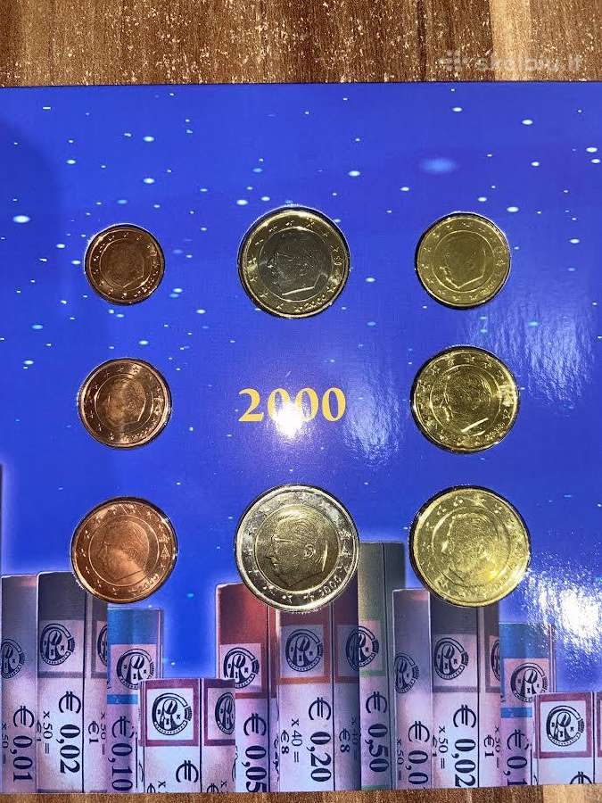 Belgija euro monetų rinkinys 2000 m Unc