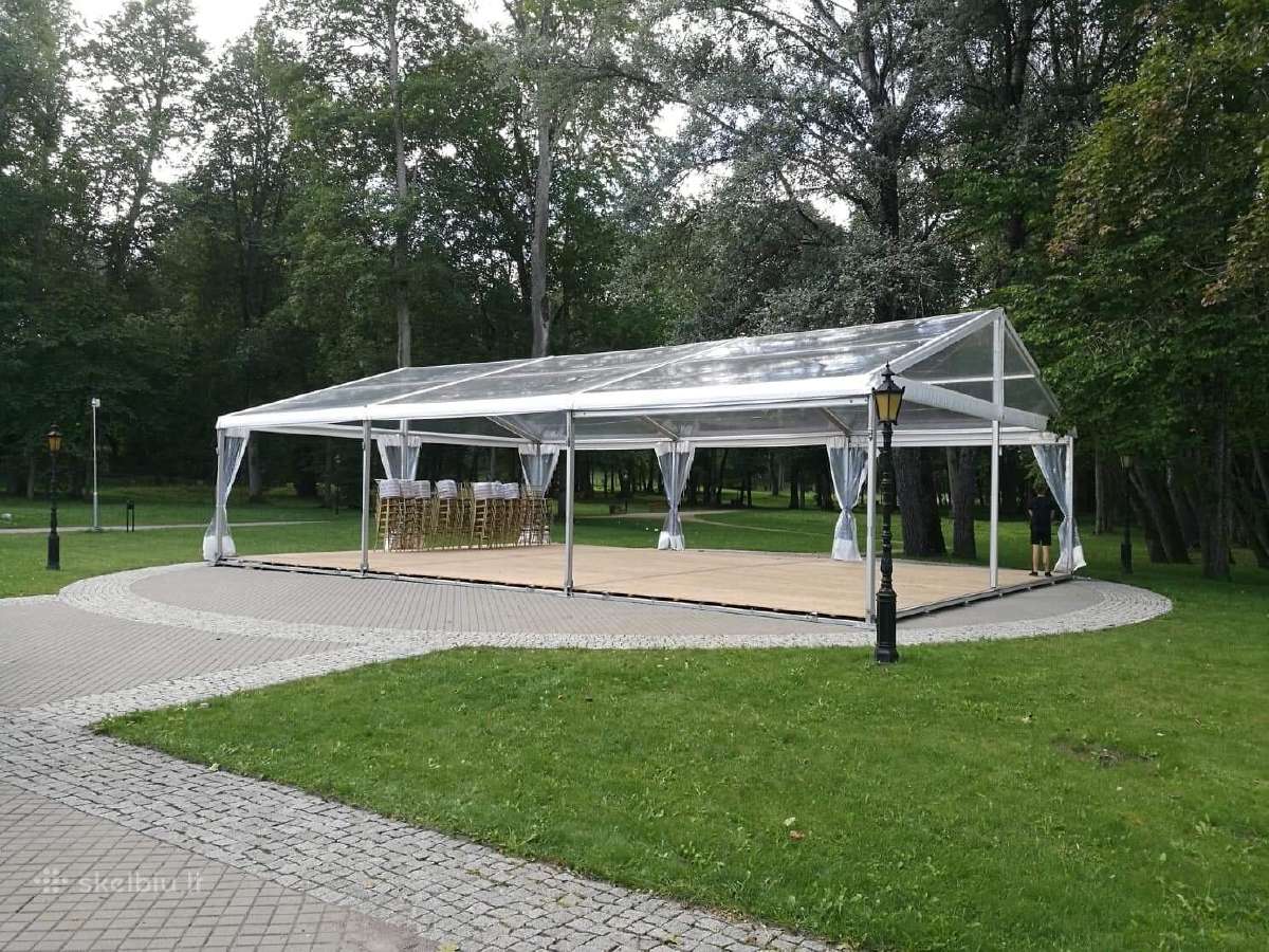 200kvm Skaidrus tentinis paviljonas, grindu danga - nuotraukos Nr. 4