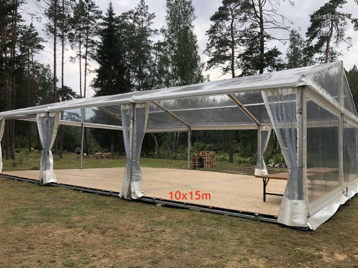 200kvm Skaidrus tentinis paviljonas, grindu danga - nuotraukos Nr. 8