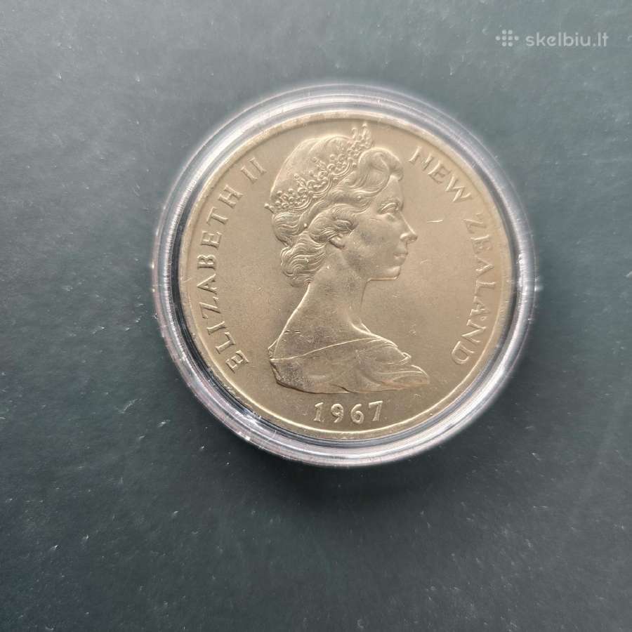 Naujoji Zelandija 1967 1 dollar Cu-ni - nuotraukos Nr. 2