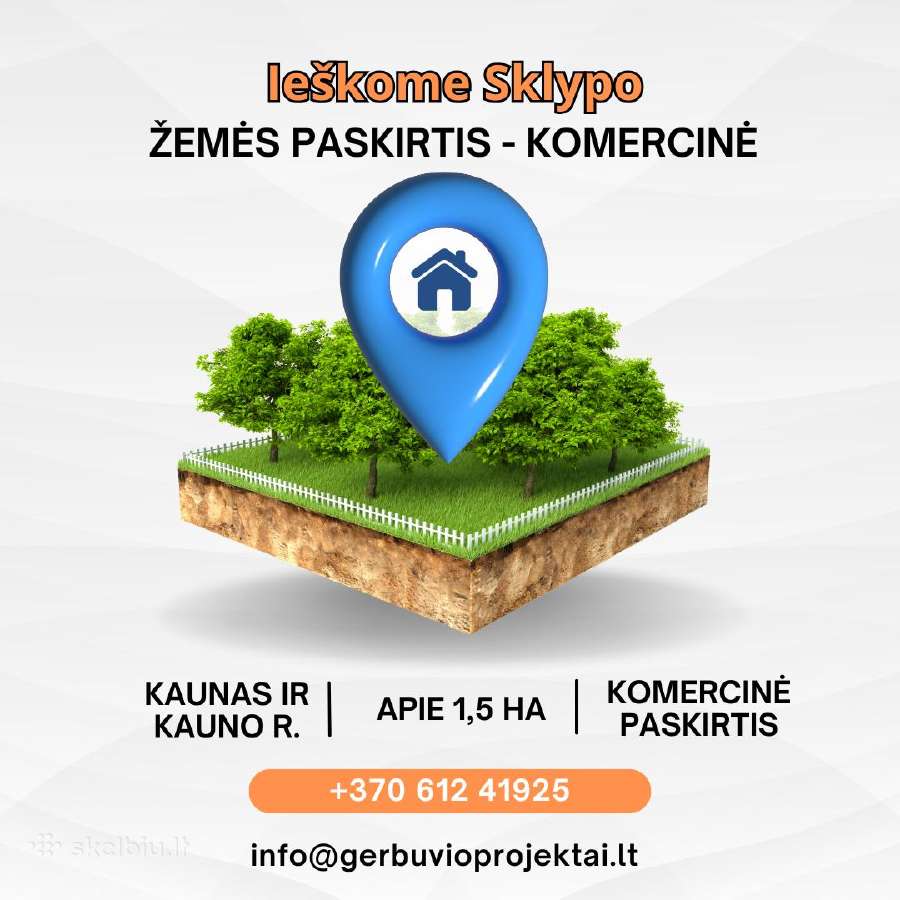 Pirktume sklypą