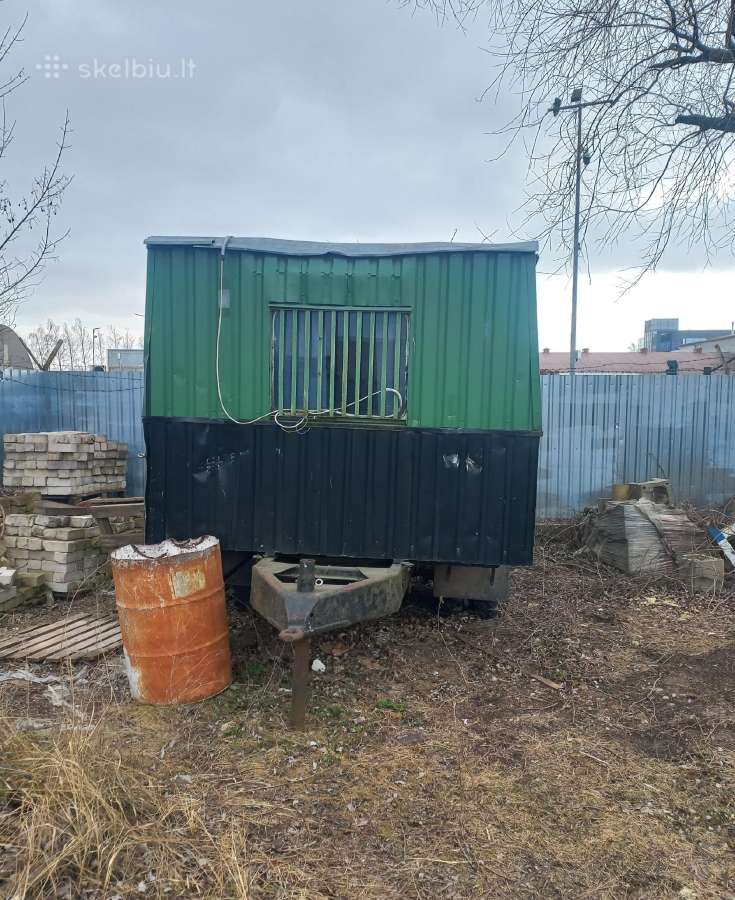Naudotas statybinis vagonėlis su važiuokle - nuotraukos Nr. 2